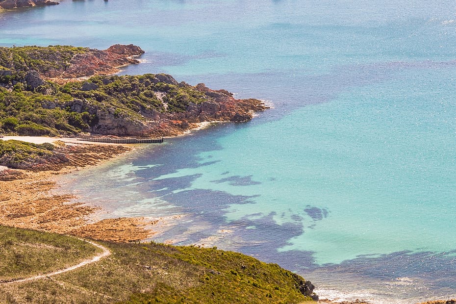 View from a hill in the Rocky Cape National Park