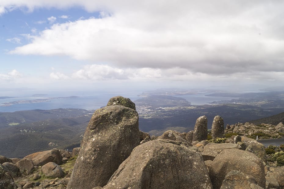 View from Mount Wellington in Tasmania
